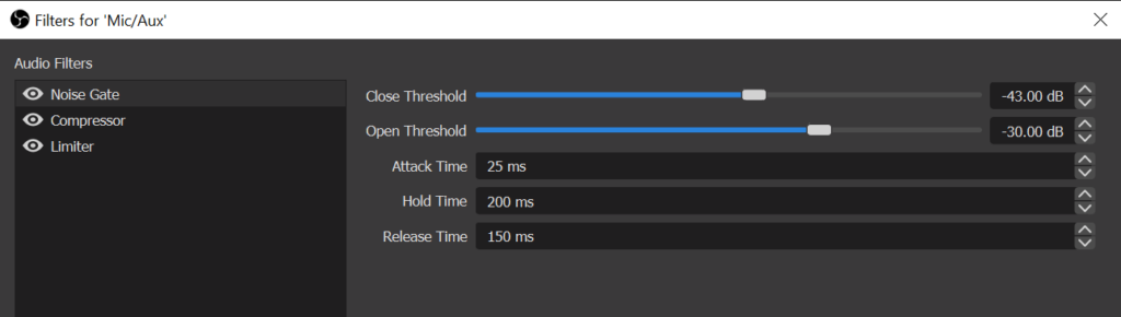 Filters for Audio in OBS Studio – theCafeterium